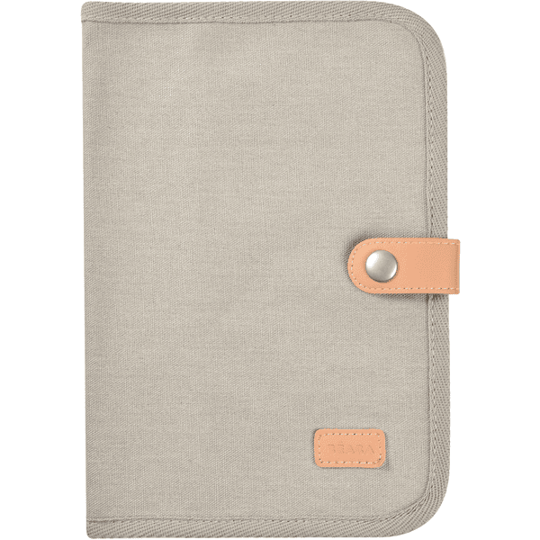 BEABA  ® Funda para folletos de salud - Lienzo Gris Perla