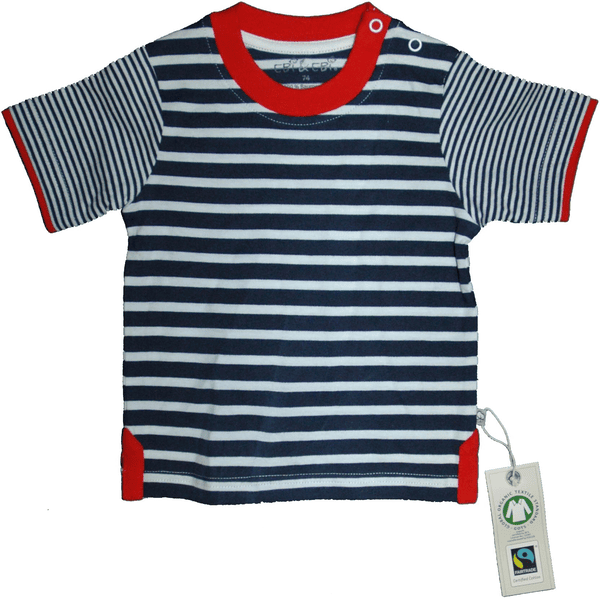 EBI &amp; EBI Fairtrade T-shirt stribet marine 