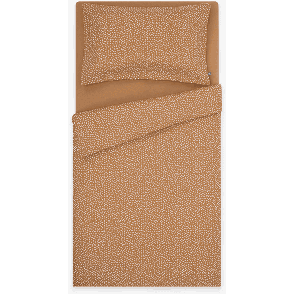 emma & noah Parure de lit enfant fleur caramel 100x135 cm