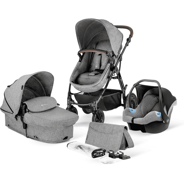 Kinderkraft Carrito de bebé combi 3 en 1 Moov Grey Melange