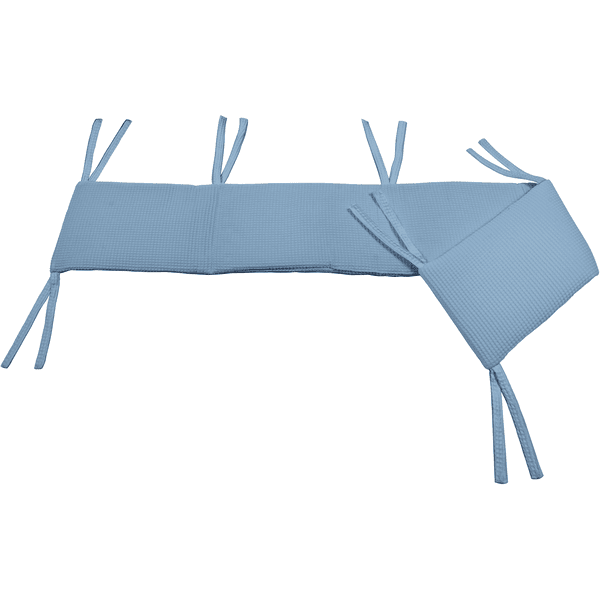 Dr. Sonne Nestchen für Beistellbett Waffelpiquet Uni blau 26 x 170 cm