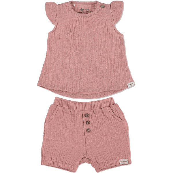 Sterntaler Set chemise et pantalon court rose pâle