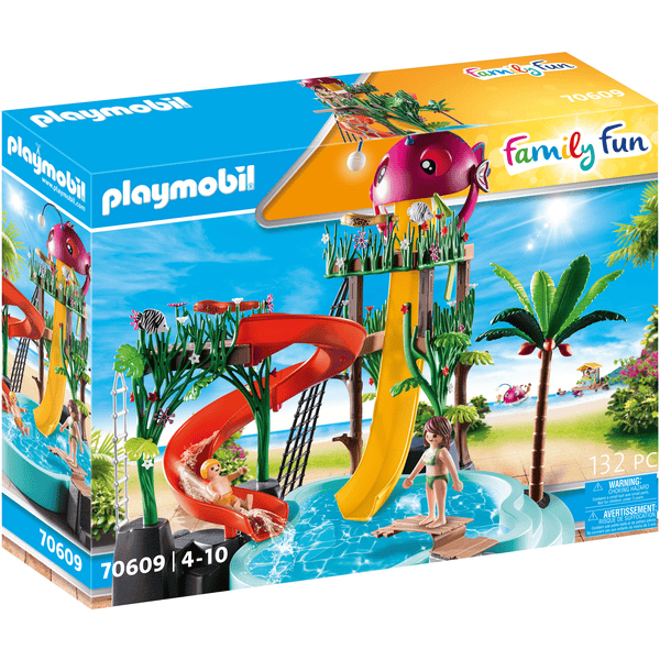 PLAYMOBIL® Family Fun Figurine parc aquatique avec toboggans 70609
