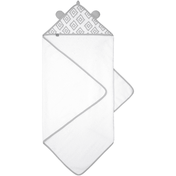 emma & noah hettehåndkle diamanter grå 80 x 80 cm 