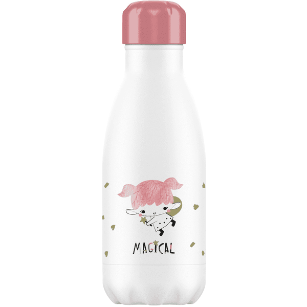 miniland Botella isotérmica kid bottle fairy - 270ml, blanco/rosa