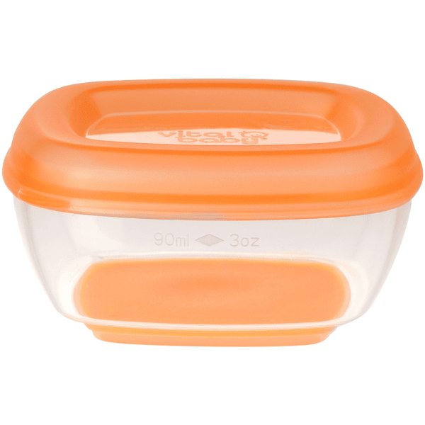 vital baby Diepvriesbakjes mini vanaf 4 maanden 90 ml, 4 stuks in orange 