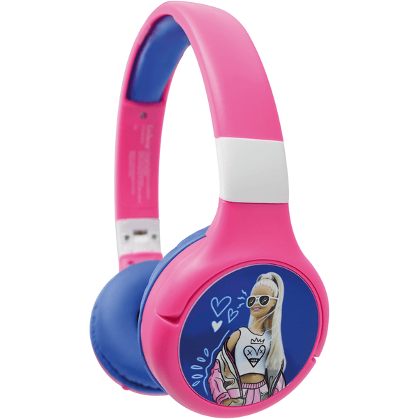 LEXIBOOK Casque audio enfant 2en1 Bluetooth et filaire Barbie pliable micro