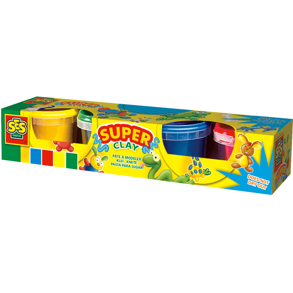 SES Creative® Muovailuvahasetti Basic, nelivärinen