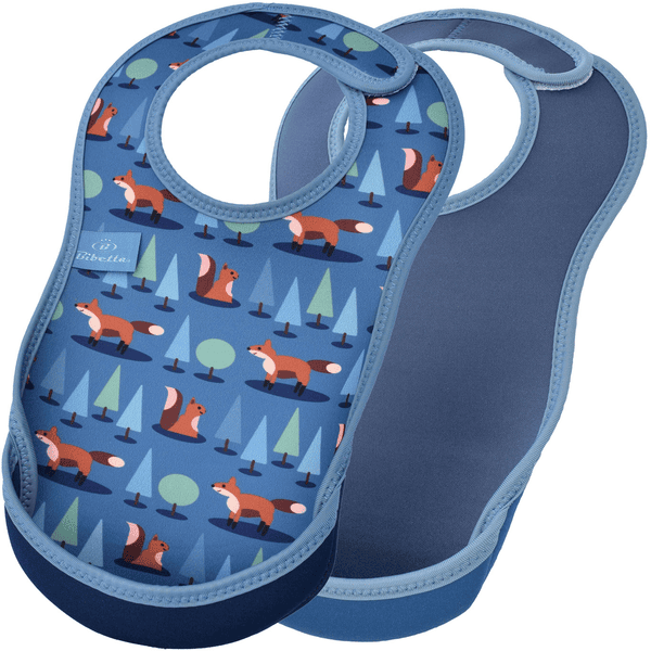 Bibetta Neopren-Lätzchen UltraBib® Fuchs / Stahlblau, 2 Stück