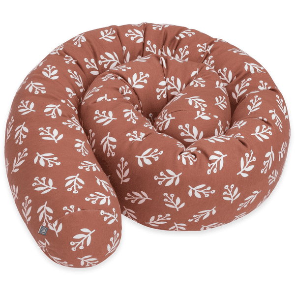emma & noah Tour de lit traversin enfant Floral mocca 180 cm ...