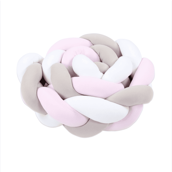 babybay ® Paracolpi a treccia bianco/beige/rosé 200 cm 