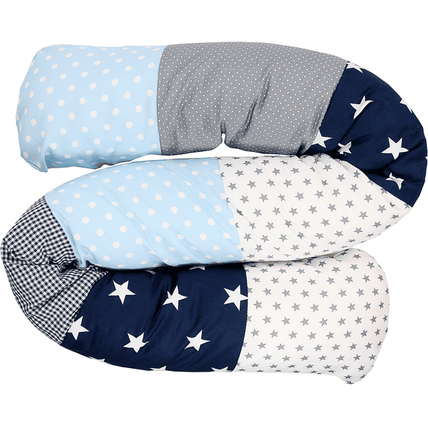 Ullenboom Protector nido de cama Azul, Azul Claro Gris 160 cm
 