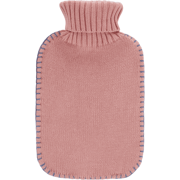 fashy® Wärmflasche 2L mit Rollkragen-Strickbezug in apricot