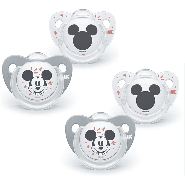 NUK Sutteflaske Trendline Disney "Mickey" 6-16 måneder, 4 stk.