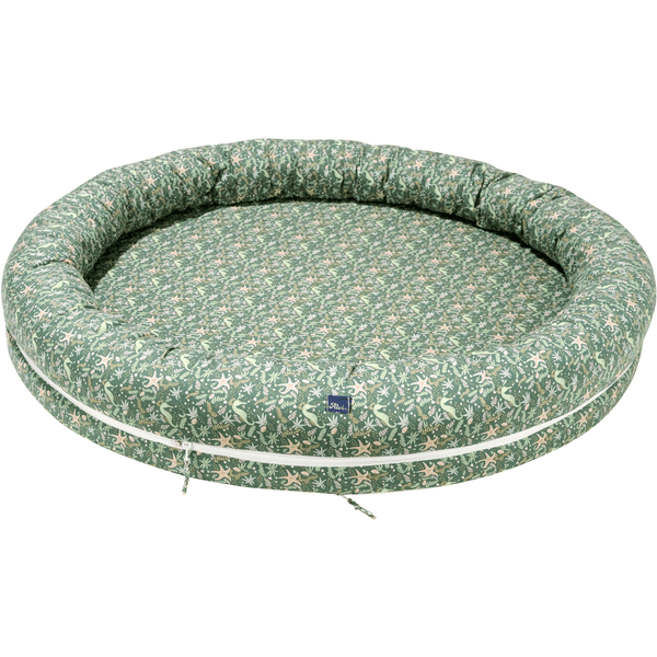 Alvi ® Snooze nest XL Underwater World grön/beige Ø100 cm