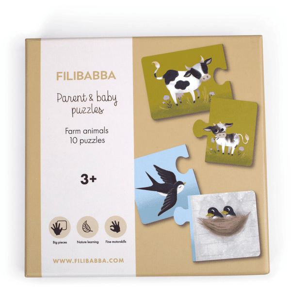 Filibabba  Puzzle pro rodiče a děti - Zvířata na farmě