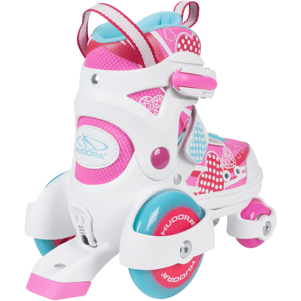 HUDORA Patins roulettes enfant My First Quad rose roseoubleu