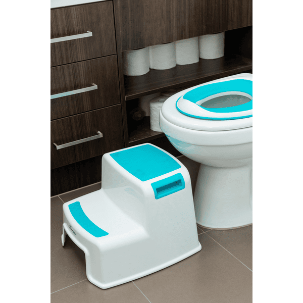 Dreambaby® Réducteur de toilettes enfant contours fins aqua/blanc