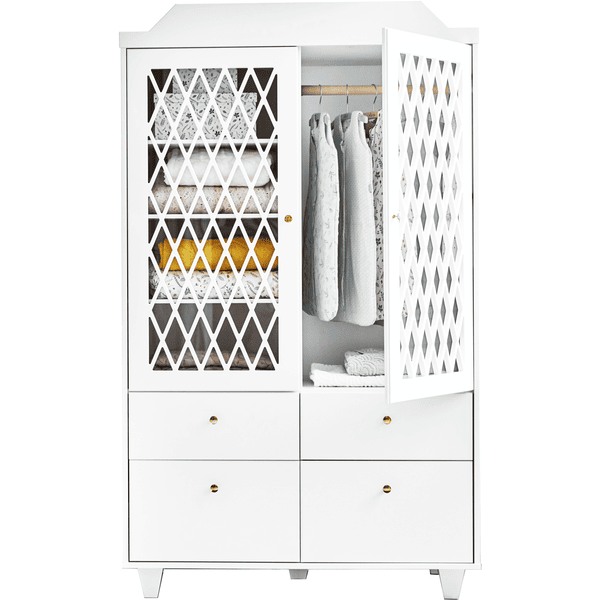 Cam Cam® COPENHAGEN Harlequin Kleiderschrank weiß