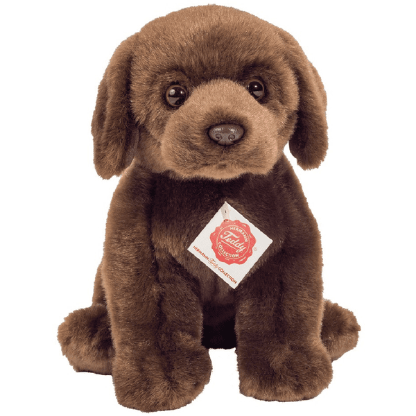 Teddy HERMANN ® Labrador sittande mörkbrun 25 cm