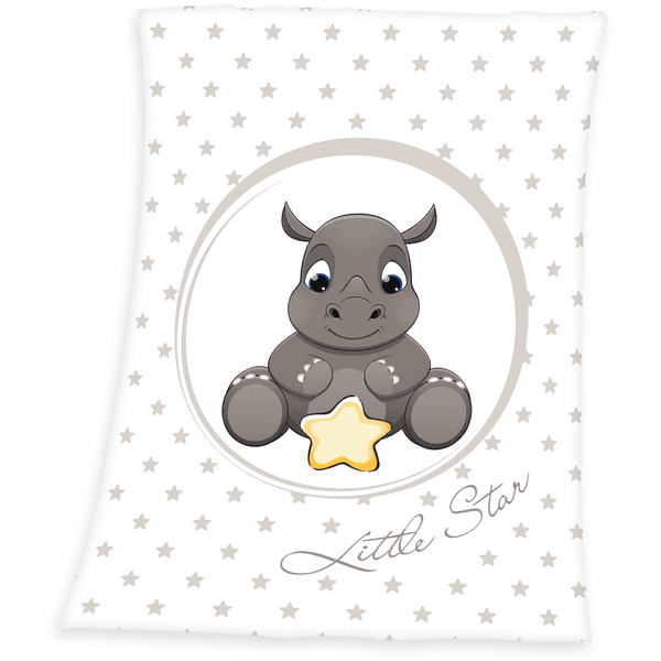 babybest® Couverture enfant microfibre rhinocéros 75x100 cm