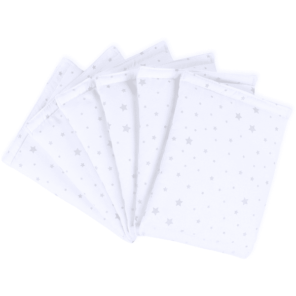 babybay® Tour de lit bébé ultrafresh piqué pour Original, blanc mélange étoiles sable/azur 27x22 cm lot de 6
