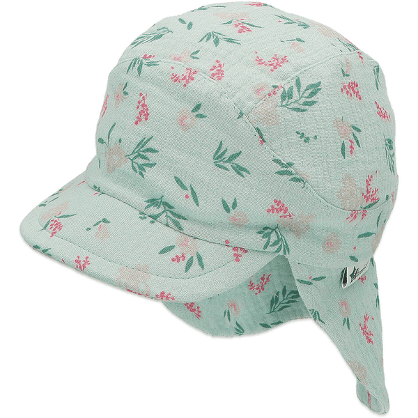 Sterntaler Casquette avec protection de nuque vert moyen