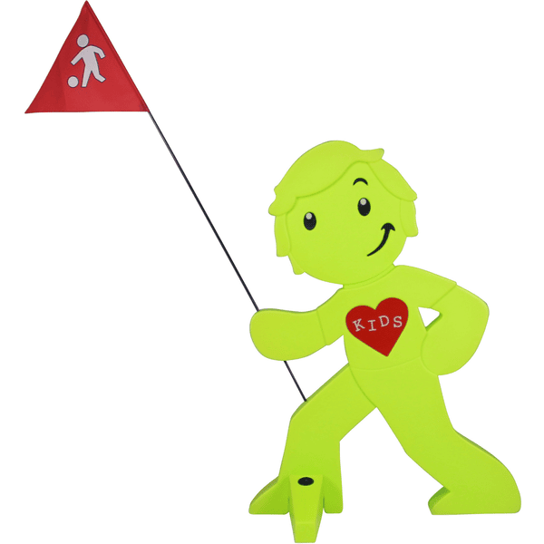 BEACHTREKKER Street buddy Figura di avvertimento per una maggiore sicurezza dei bambini - verde