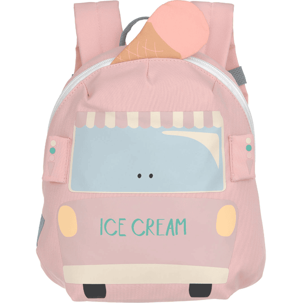 LÄSSIG Kindergartenrucksack Tiny Drivers - Eiswagen, Rosa