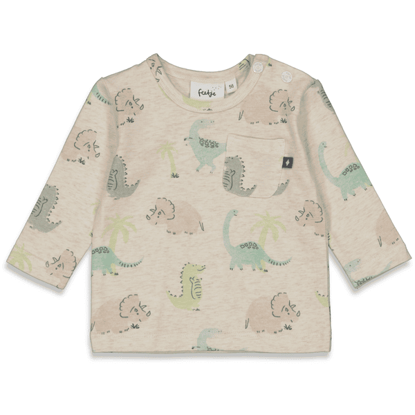 Feetje Langarmshirt AOP Cool-A-Saurus Sand Melange