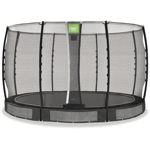 EXIT Allure Class trampolino a terra ø 366 cm con rete di sicurezza, verde