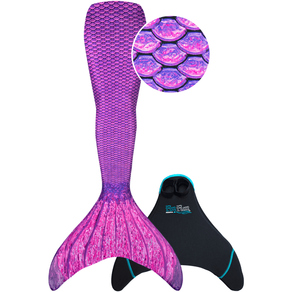XTREM Toys and Sports - FIN FUN Mermaid Havfrue Original str. L, Asia Magenta