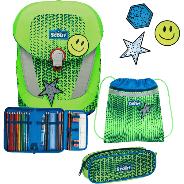 Scout Sunny II DIN Neon Safety - Green Gecko, 4 kpl.