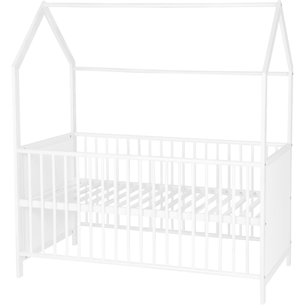 kindsgard Lit cabane enfant dromjehus bois blanc 70x140 cm