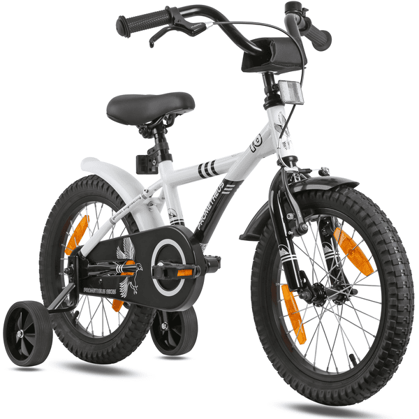 PROMETHEUS BICYCLES® Kinderfahrrad 16 Zoll weiß-schwarz