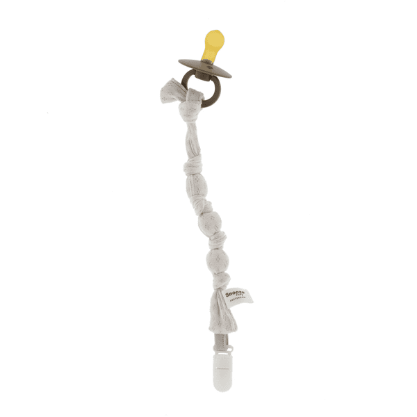 Snoozebaby Cinturino organico per ciuccio Stone Beige