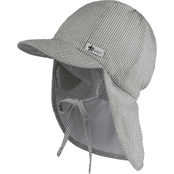 Sterntaler Casquette avec protection de nuque Seersucker vert pâle 