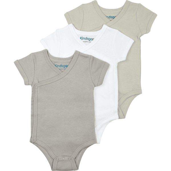 kindsgard Wrap-around bodysuit trunder 3-pack lyhythihainen multi color 