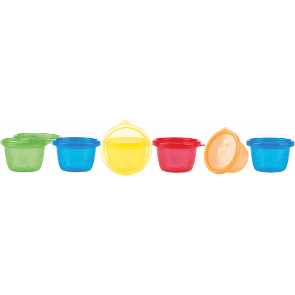 Nûby Snack-Becher Pick Nick 6er Set 120 ml in bunt