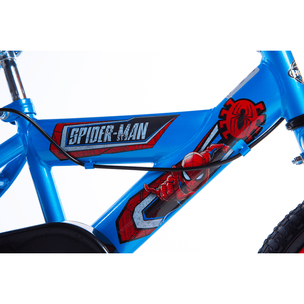 Huffy Bicicleta para niños Marvel Spider Man 16 EZ-Build negro rojo con  ruedines 