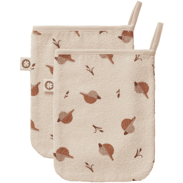 Noppies Waschlappen Printed duck terry wash cloths Indian Tan