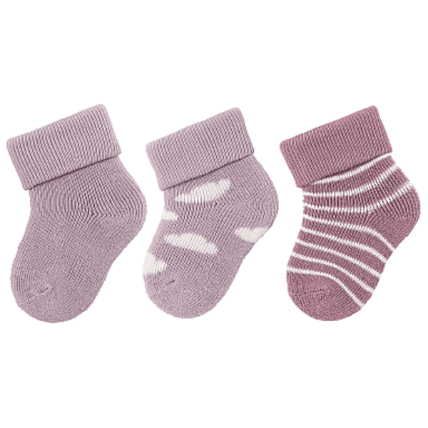 Sterntaler Chaussettes premier âge pack de 3 violet pâle  