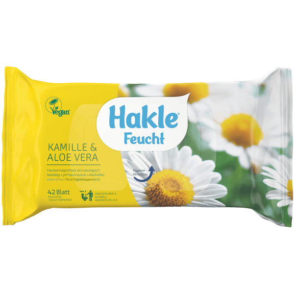 landing Luftfart smal Hakle vådservietter Kamille & Aloe Vera, 42 ark - pinkorblue.dk