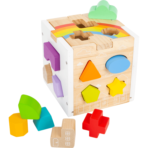 small foot  ® Cubo enchufable arco iris