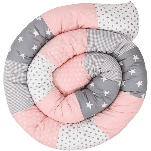 Ullenboom Baby seng slange lyserød grå 300 cm