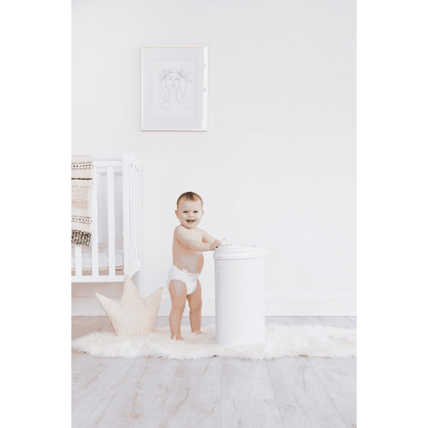 Poubelle à couches Diaperoo Blanc, sac poubelle a couche