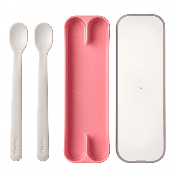 MEPAL Cuchara para comer mio Juego de 2 - Rosa intenso