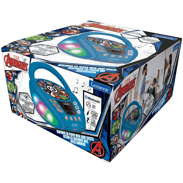 LEXIBOOK Avengers Lecteur CD Portable pour enfant - RCD108AV - 3 ans et +