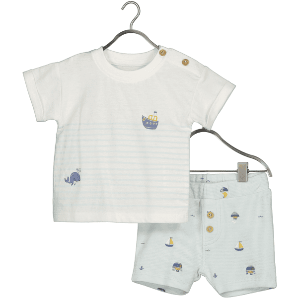 BLUE SEVEN T-shirt + Korte Set Uit White 