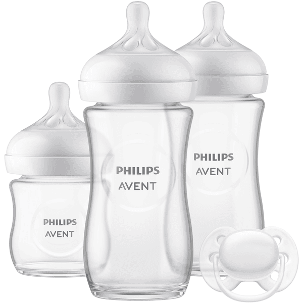 Philips Avent Coffret naissance biberons SCD878/11 Natural Response verre Basic